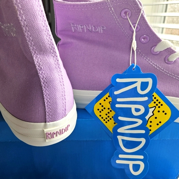 NWT!!! RIPNDIP Lord Nermal High Top Shoe Levander and White Women's Size 9 - Picture 4 of 7